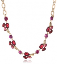 Anne Klein Gold-Tone Pink Multi-Frontal Collar Necklace, 16 Anne Klein Gold-Tone Pink Multi-Frontal Collar Necklace, 16