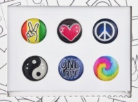 Bubble Buttons Home Button Sticker Peace and Love Pack Bubble Buttons Home Button Sticker Peace and Love Pack