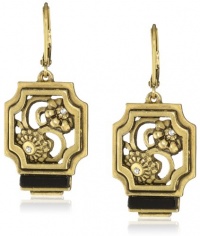 T Tahari Gold Tone with Resin Drop Earrings