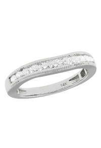 Effy Jewlery 14K White Gold Diamond Contour Band, .47 TCW Ring size 7 Effy Jewlery 14K White Gold Diamond Contour Band, .47 TCW Ring size 7