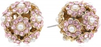 Betsey Johnson Iconic Hearts & Bows Flower Orbital Stud Earrings