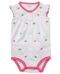 Carters Infant Girls Turtle Bodysuit Romper, 3 Months Carters Infant Girls Turtle Bodysuit Romper, 3 Months