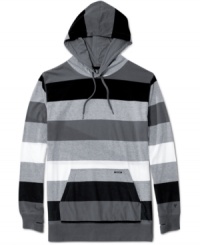Enter the stripe zone. This hoodie from Univibe is blocked with the best of them for a cool casual look. Enter the stripe zone. This hoodie from Univibe is blocked with the best of them for a cool casual look.