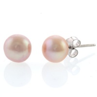 Sterling Silver 7.5 mm Genuine Freshwater Cultured Pearl Studs Sterling Silver 7.5 mm Genuine Freshwater Cultured Pearl Studs