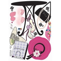 Nursery Easy Apply Wall Sticker Decorations - Parisian Tea Time Nursery Easy Apply Wall Sticker Decorations - Parisian Tea Time