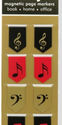 Music i-clips Magnetic Page Markers (Set of 8 Magnetic Bookmarks)