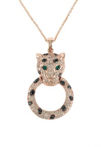 Effy Jewlery Signature Rose Gold Diamond & Emerald Pendant, .79 TCW