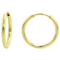 14k Small Endless Hoop Earrings - Measures 10x10mm - JewelryWeb 14k Small Endless Hoop Earrings - Measures 10x10mm - JewelryWeb