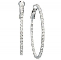B. Brilliant Sterling Silver Earrings, Large Cubic Zirconia Hoop B. Brilliant Sterling Silver Earrings, Large Cubic Zirconia Hoop