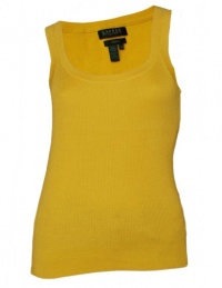 Ralph Lauren Cotton Knit Tank Top Yellow Petite Medium Ralph Lauren Cotton Knit Tank Top Yellow Petite Medium