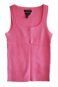 Ralph Lauren Women`s Cotton Knit Tank Top Pink Petite Large Ralph Lauren Women`s Cotton Knit Tank Top Pink Petite Large