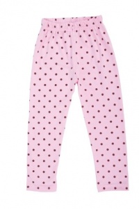 Pink Soft Breathable Cotton Polka Dot Kid Leggings Pink Soft Breathable Cotton Polka Dot Kid Leggings