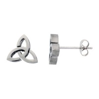 Small Stainless Steel Trinity Stud Earrings, 3/8 inch diameter Small Stainless Steel Trinity Stud Earrings, 3/8 inch diameter