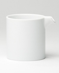 A sleek modern shape and subtle ridges combine in this beautiful creamer, the perfect accessory to the Loft dinnerware collection. A sleek modern shape and subtle ridges combine in this beautiful creamer, the perfect accessory to the Loft dinnerware collection.