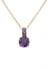 Effy Jewlery 14K Rose Gold Amethyst and Sapphire Pendant, 1.49 TCW Effy Jewlery 14K Rose Gold Amethyst and Sapphire Pendant, 1.49 TCW
