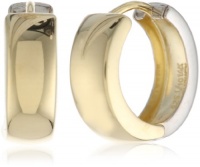 Bonded Sterling Silver and 14k Two-Tone Gold Huggie Hoop Earrings Bonded Sterling Silver and 14k Two-Tone Gold Huggie Hoop Earrings