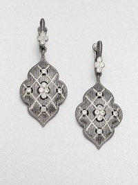 From the Gothic Collection. A Moroccan-inspired design in highly-detailed sterling silver and sparkling white sapphires. Sterling silverWhite sapphiresDrop, about 1.8Lever backImported 