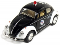 5 Classic Volkswage 1967 Beetle Police car 1:32 Scale (Black/White) 5 Classic Volkswage 1967 Beetle Police car 1:32 Scale (Black/White)
