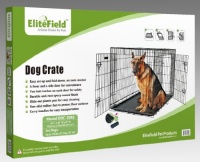 EliteField 48 Two Door Folding Dog Crate, 48 Long X 30 Wide X 32 High EliteField 48 Two Door Folding Dog Crate, 48 Long X 30 Wide X 32 High