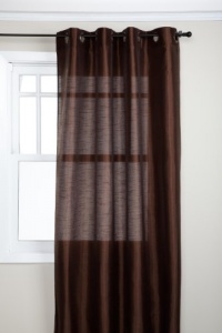 Stylemaster Tribeca 56 by 108-Inch Faux Silk Grommet Panel, Espresso