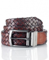 Tasso Elba Braided Reversible Leather Dress Casual Belt Black Brown, 36 Tasso Elba Braided Reversible Leather Dress Casual Belt Black Brown, 36