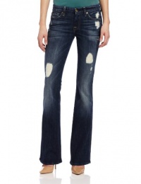 7 For All Mankind Women's A Pocket Jean in Rich Dark Destroyed 7 For All Mankind Women's A Pocket Jean in Rich Dark Destroyed