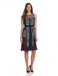 BCBGMAXAZRIA Women's Lucea Pleated Side Skirt Dress, Light Carbon Combo, X-Small BCBGMAXAZRIA Women's Lucea Pleated Side Skirt Dress, Light Carbon Combo, X-Small