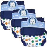 Gerber Training Pants (6-pairs), 3T, Boy's Colors - Fits 32-35 lbs. Gerber Training Pants (6-pairs), 3T, Boy's Colors - Fits 32-35 lbs.
