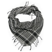 Plaid & Houndstooth Check Soft Square Scarf - Black & White Multi By TrendsBlue Plaid & Houndstooth Check Soft Square Scarf - Black & White Multi By TrendsBlue