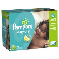 Pampers Baby Dry Diapers Size 5 Economy Pack Plus 160 Count Pampers Baby Dry Diapers Size 5 Economy Pack Plus 160 Count