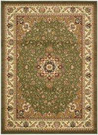 Safavieh Area Rug, 9-Feet by 12-Feet, Green and Ivory Safavieh Area Rug, 9-Feet by 12-Feet, Green and Ivory