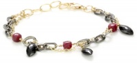 Rachel Burklund Affair of Jewels Ruby Gold-filled 2-Strand Bracelet Rachel Burklund Affair of Jewels Ruby Gold-filled 2-Strand Bracelet
