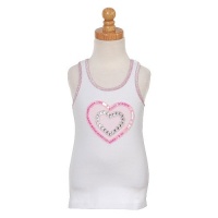 Lipstik Little Girls White Sequin Heart Shirt Top 4 Lipstik Little Girls White Sequin Heart Shirt Top 4