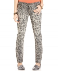 Update your denim with a fun print! Material Girl's skinny jeans features a bold design, perfect for a day or night out with friends. Update your denim with a fun print! Material Girl's skinny jeans features a bold design, perfect for a day or night out with friends.