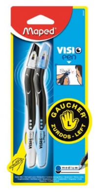 Maped Visio Left-Handed Ball-Point Pen, 2 Pack, Black and Blue (224327) Maped Visio Left-Handed Ball-Point Pen, 2 Pack, Black and Blue (224327)
