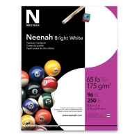 Neenah Premium Cardstock, 96 Brightness, 65 lb, Letter, Bright White, 250 Sheets per Pack (91904) Neenah Premium Cardstock, 96 Brightness, 65 lb, Letter, Bright White, 250 Sheets per Pack (91904)