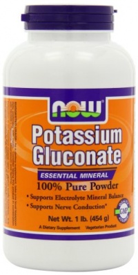 Now Foods Potassium Gluconate Pure Powder, 1-pound