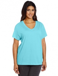 Hue Sleepwear Women's Plus-Size Plus Solid Short Sleeve V-Neck Tee