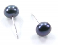 Peacock Black Freshwater Cultured Pearl Stud Earrings for Women, 5 MM Peacock Black Freshwater Cultured Pearl Stud Earrings for Women, 5 MM