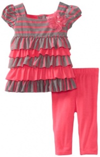 Sweet Heart Rose Baby-girls Infant Neon Tiered Legging Set, Pink/Grey, 18 Months Sweet Heart Rose Baby-girls Infant Neon Tiered Legging Set, Pink/Grey, 18 Months