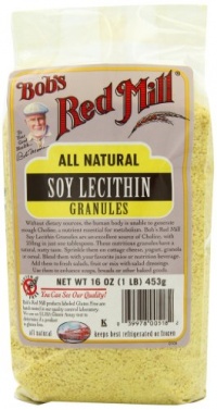 Bob's Red Mill Soy Lecithin Granules, 16-Ounce Packages (Pack of 4) Bob's Red Mill Soy Lecithin Granules, 16-Ounce Packages (Pack of 4)
