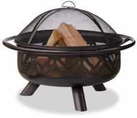 Uniflame WAD1009SP Oil Rubbed Outdoor Firebowl with Geometric Design Uniflame WAD1009SP Oil Rubbed Outdoor Firebowl with Geometric Design