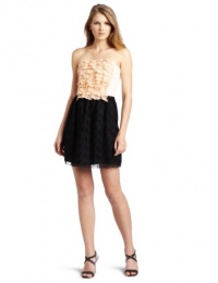 TCEC Women's Woven Strapless Ruffle Dress TCEC Women's Woven Strapless Ruffle Dress