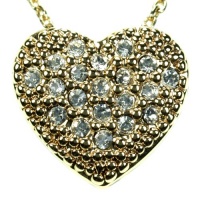Crystal Heart-Shaped Gold-Tone Pendant Necklace: Made With Swarovski Elements Crystal Heart-Shaped Gold-Tone Pendant Necklace: Made With Swarovski Elements