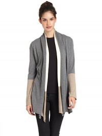 THE LOOKDraped open frontColorblock designLong sleevesLayered edgesTHE FITAbout 28 from shoulder to hemTHE MATERIALCotton/polyesterCARE & ORIGINDry cleanImportedModel shown is 5'9 (175cm) wearing US size Small.This item was originally available for purchase at Saks Fifth Avenue OFF 5TH stores. THE LOOKDraped open frontColorblock designLong sleevesLayered edgesTHE FITAbout 28 from shoulder to hemTHE MATERIALCotton/polyesterCARE & ORIGINDry cleanImportedModel shown is 5'9 (175cm) wearing US size Small.This item was originally available for purchase at Saks Fifth Avenue OFF 5TH stores.
