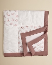 Little Me's plush rose print blanket has soft fill and an even softer shell for a blanket she'll love to cuddle with. Little Me's plush rose print blanket has soft fill and an even softer shell for a blanket she'll love to cuddle with.