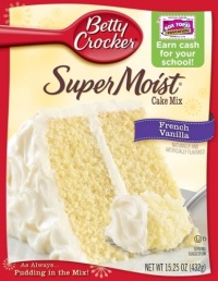 Betty Crocker Supermoist Cake Mix, French Vanilla, 15.25-Ounce (Pack of 6) Betty Crocker Supermoist Cake Mix, French Vanilla, 15.25-Ounce (Pack of 6)