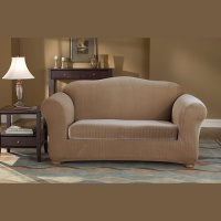 Sure Fit Stretch Pinstripe Two Piece Sofa Slipcover Sure Fit Stretch Pinstripe Two Piece Sofa Slipcover