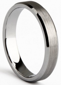 SOMEN TUNGSTEN 4mm Tungsten Carbide Ring Silver Flat Brushed Promise Wedding Bands Size 4 - 10.5 SOMEN TUNGSTEN 4mm Tungsten Carbide Ring Silver Flat Brushed Promise Wedding Bands Size 4 - 10.5