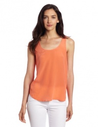 French Connection Women's Chelsea Silk Top, Orange, 6 French Connection Women's Chelsea Silk Top, Orange, 6
